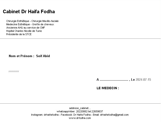 Intérieur du cabinet